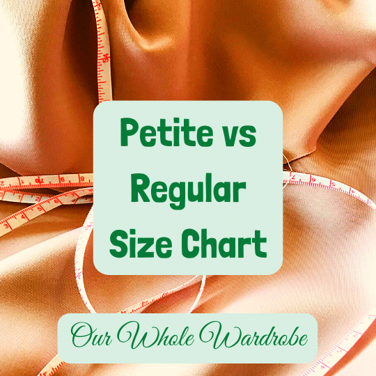 petite vs regular size chart